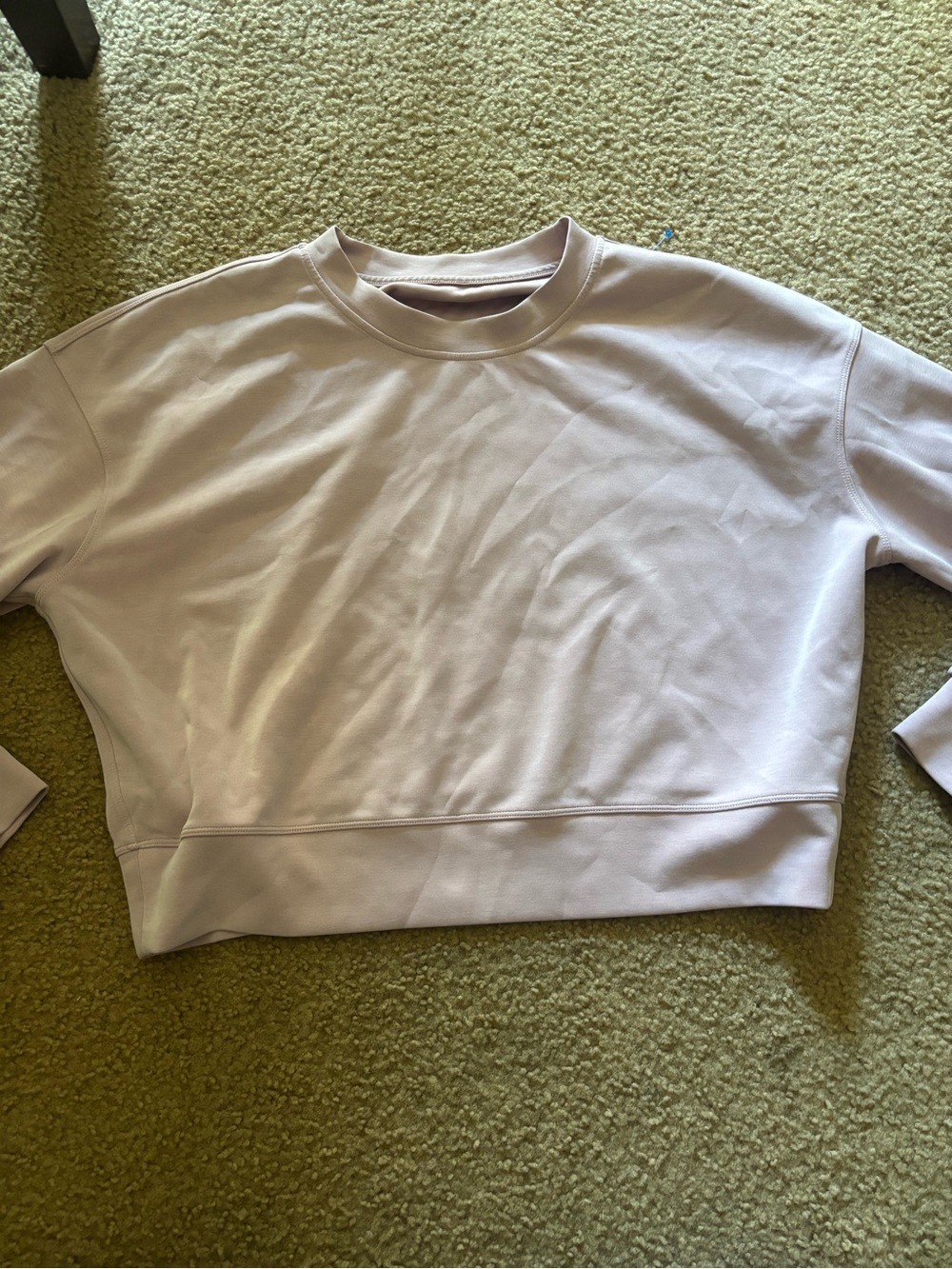 Lululemon Softstreme Perfectly Oversized Cropped Crew Pink Size 8